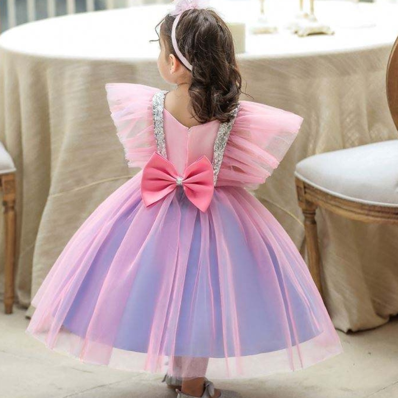 Baige Summer Puffy Flower Girls Vestido de cumpleaños Luna llena Tutú de boda Tutu Vestido L2065XZ