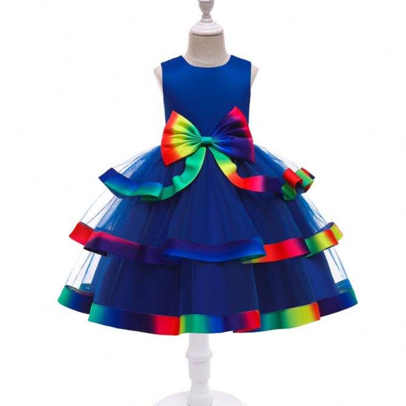 Vestido de princesa en capas Baige Babys New Fashion Fashion Fiesta de bodas Vista de pelota