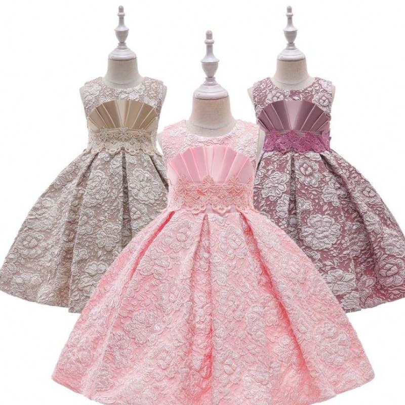 Baigenueva llegada soltero jacquard elegante vestido deniñas deniñas stock paraniños hinchados vestidos deniña l5253
