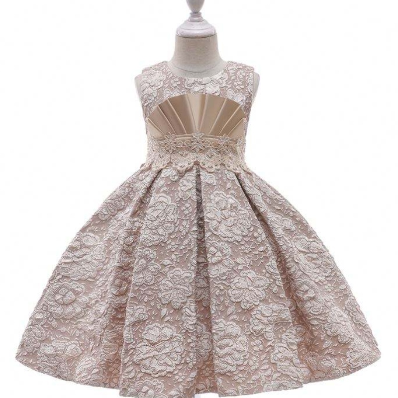 Baigenueva llegada soltero jacquard elegante vestido deniñas deniñas stock paraniños hinchados vestidos deniña l5253