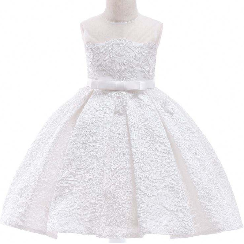 Baige de alta calidad 8 años Vestidos paraniños Bautismo blanco Vestido de actuación de fiesta de lanoche paraniños L5256