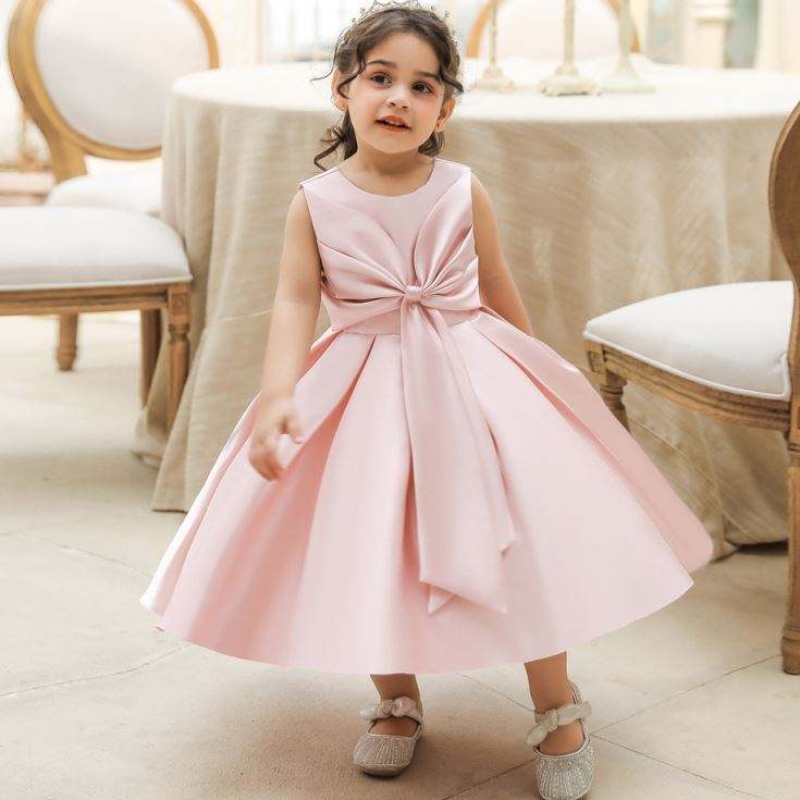 Baigeniño pequeño vestido de pascua de pascua mangas princesas casuales vestidos de verano vestidos de fiesta de lazo