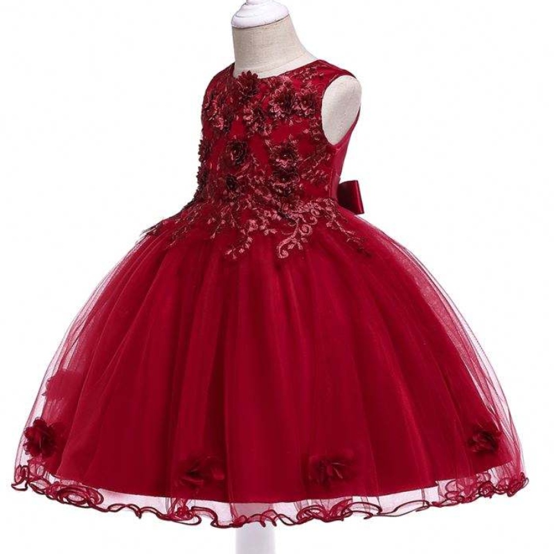 Baige High End Dress Kids Hopfy Sequin Fairy Princess Flower Girl Dress Tulle Vestidos de pelota paraniñas