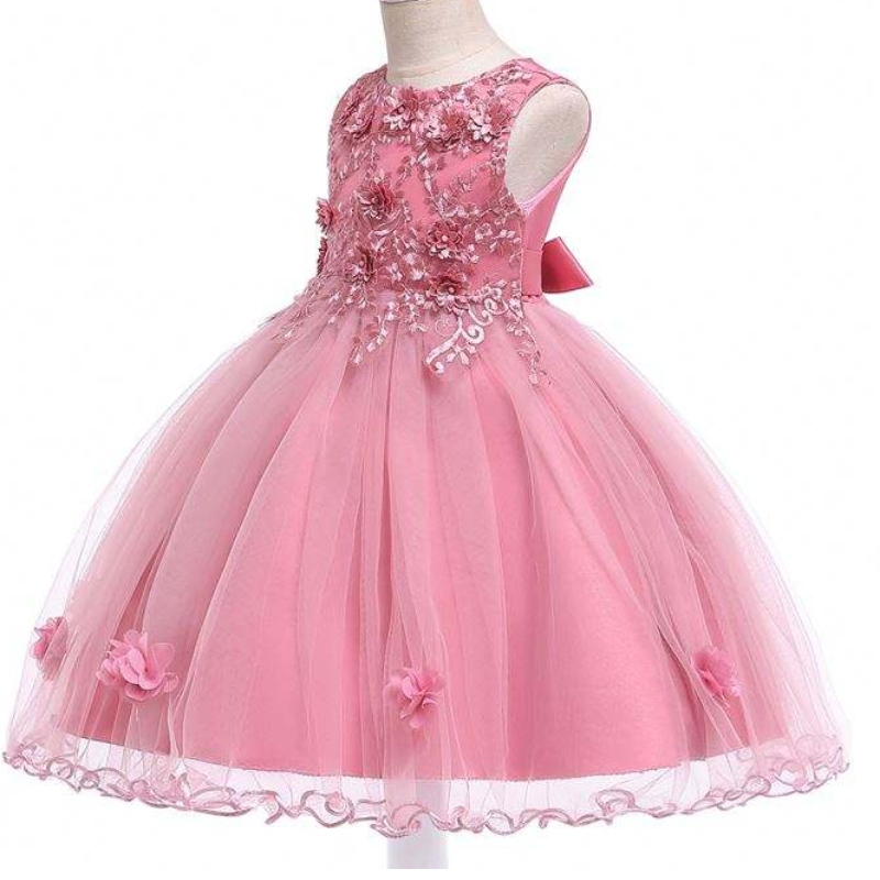 Baige High End Dress Kids Hopfy Sequin Fairy Princess Flower Girl Dress Tulle Vestidos de pelota paraniñas