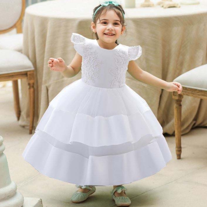 Baige Fashion Flower Wistline Ropa paraniños Partido de ropa Floral Impresión Floral Vestido boutique paraniña paraniña 0-2 años