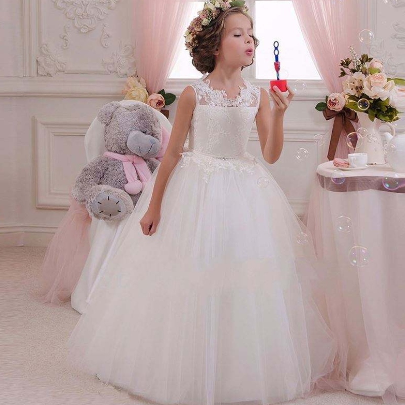 Baige White Boda Elegante Vestido de fiesta de fiesta Summer Baby Baby Babys Babys Babys