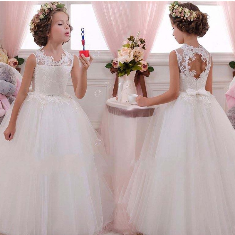 Baige White Boda Elegante Vestido de fiesta de fiesta Summer Baby Baby Babys Babys Babys