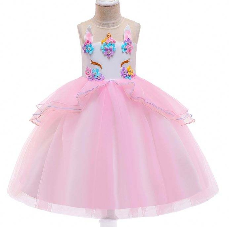 NUEVA LLEGA NIÑOS FLEAR VESTIVO DE UNICORNO Baby Custom Listing Niños Diseños de vestimenta DJS006