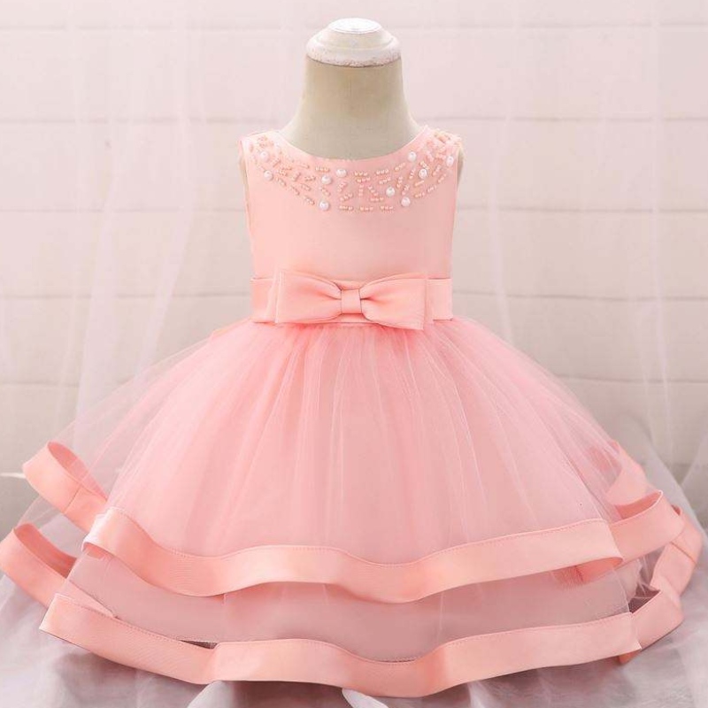 Vestidos paraniños paraniñas bordado de flores para bebés bebé 1 año de cumpleaños vestimenta infantil bautismo ropa l5017xz