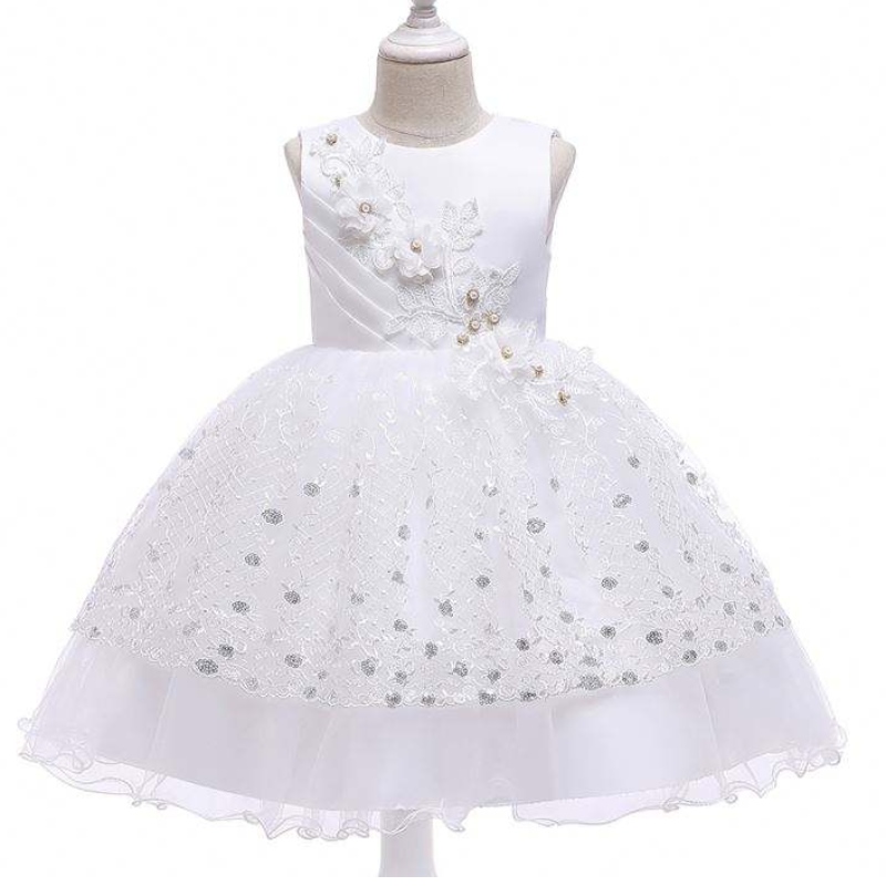2020 Ropa paraniños Stock Baby Girl Girl Fock Diseño Flower Baby Girl Fiest Vestido L5201