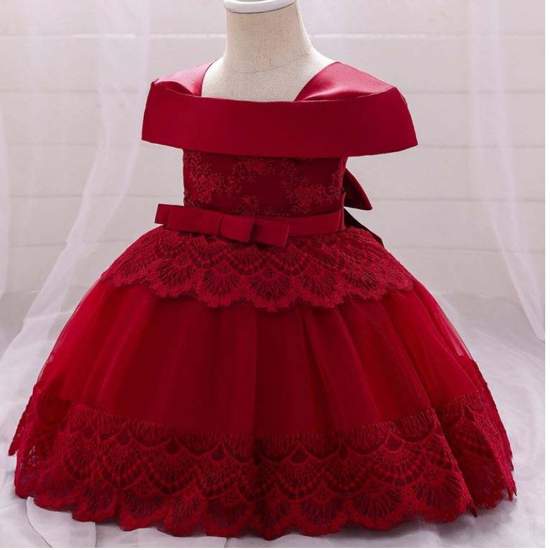 Baige Amazon de alta calidad Baby Frock for Christmas Newyear Fiesta reciénnacida Baby Girl Vestido elegante Diseño Fancy