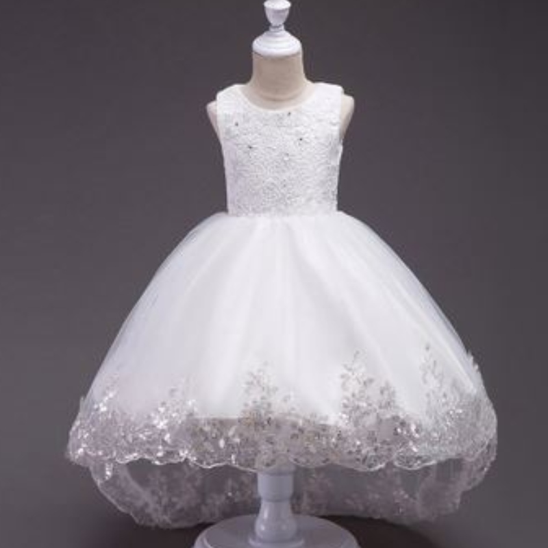 Baige Venta caliente Nuevo encaje de encaje con lentejuelas adorables vestidos deniña deniña paraniñas