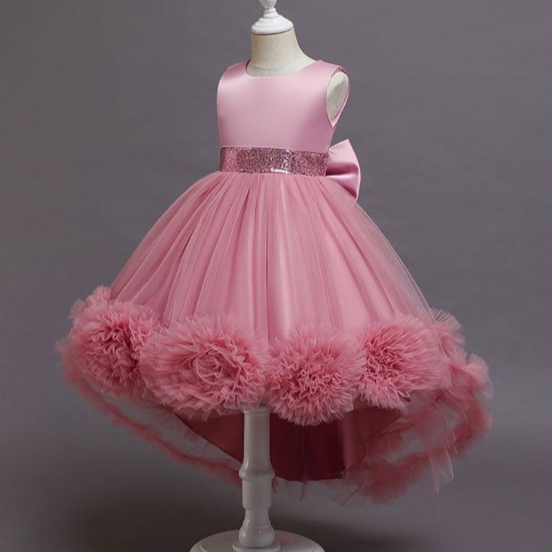Baige Little Big Girls Flower Wedding Train Tutu Tutu Vestido Fiesta formal Party Princess Prom Ball Gown