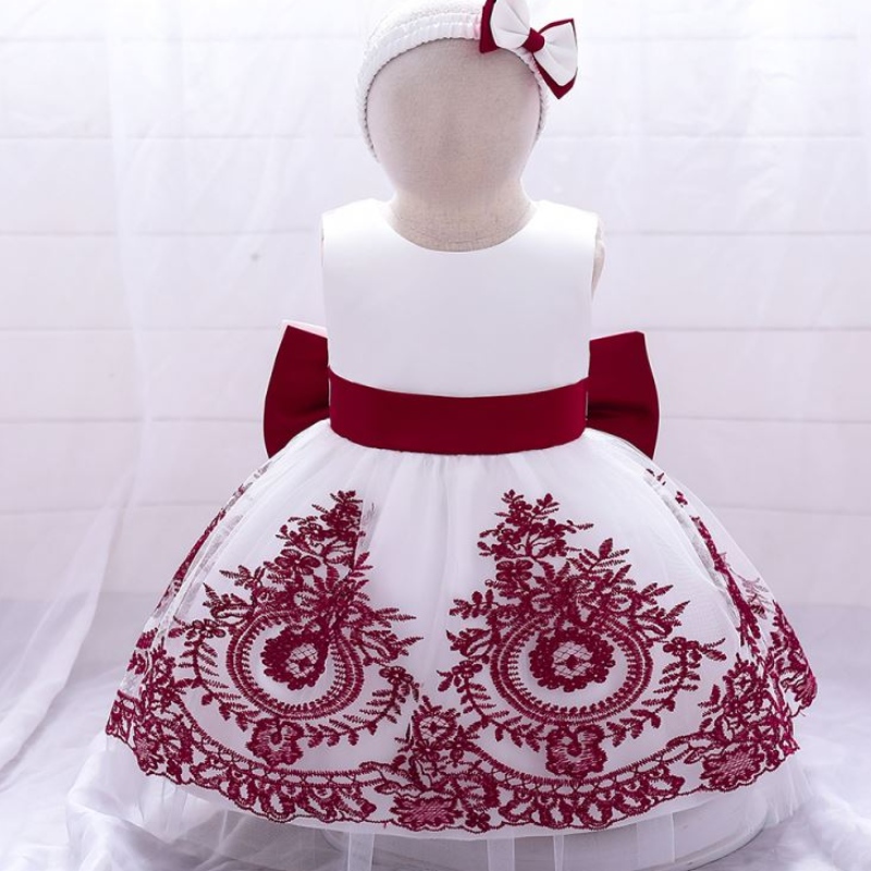Baige 2021 NUEVO diseño Baby Purple Infant Flower Girls \\ 'Floral Dresses Kids First Communion Vestido de fiesta de cumpleaños