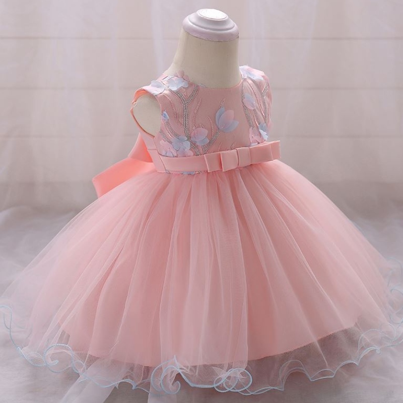 Baige reciénnacido bebé bebé bebé bautismo bautismo ropaniños diseños de vestidos de verano l1848xz