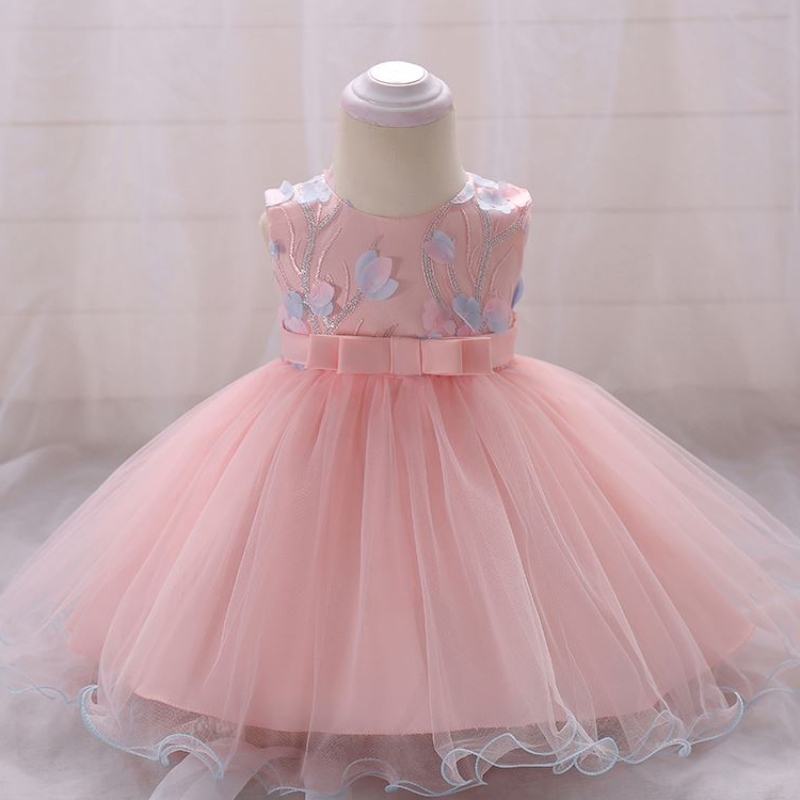 Baige reciénnacido bebé bebé bebé bautismo bautismo ropaniños diseños de vestidos de verano l1848xz