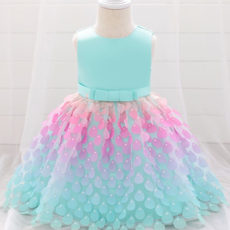 Vestidos de bebé de lentejuelas de sirena