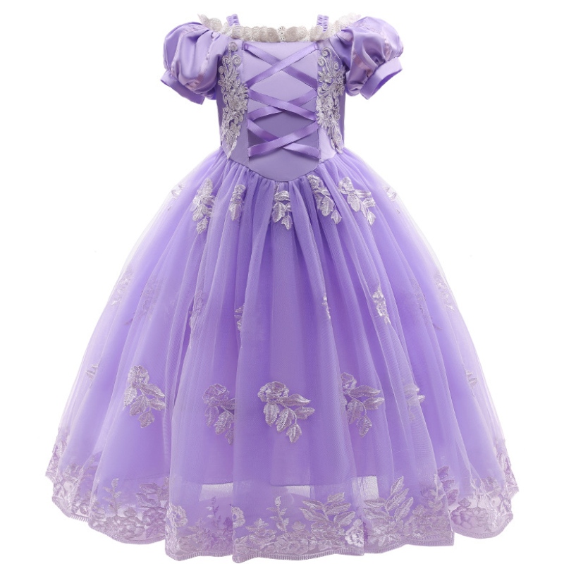 Vestido de princesa de cuento de hadas paraniños Purple Lace Girls Diseño Diseño Diseño de vestuario Vestidos de cumpleaños paraniños paraniños
