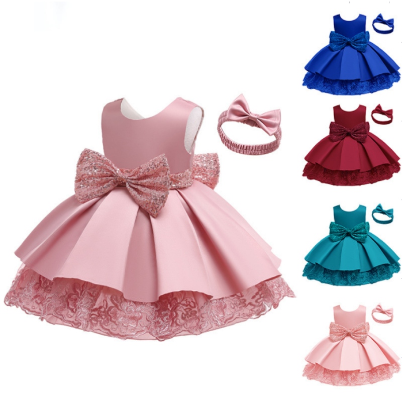 Vestidos de cumpleaños deniña de varias capas de venta caliente vestidos de fiesta de princesa de algodón para vestidos de tutú de 0-8 yniñas para fiesta