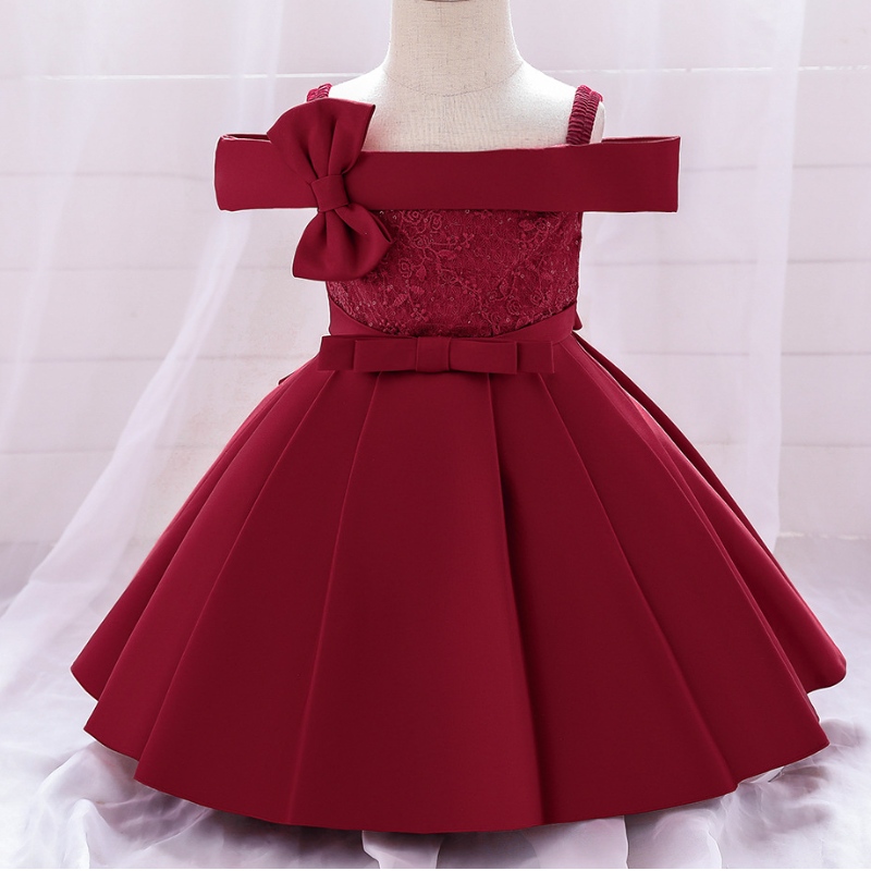 Vestido de princesa paraniños Vestido deniña paraniñas de encaje de un hombro Vestido de fiesta paraniños.
