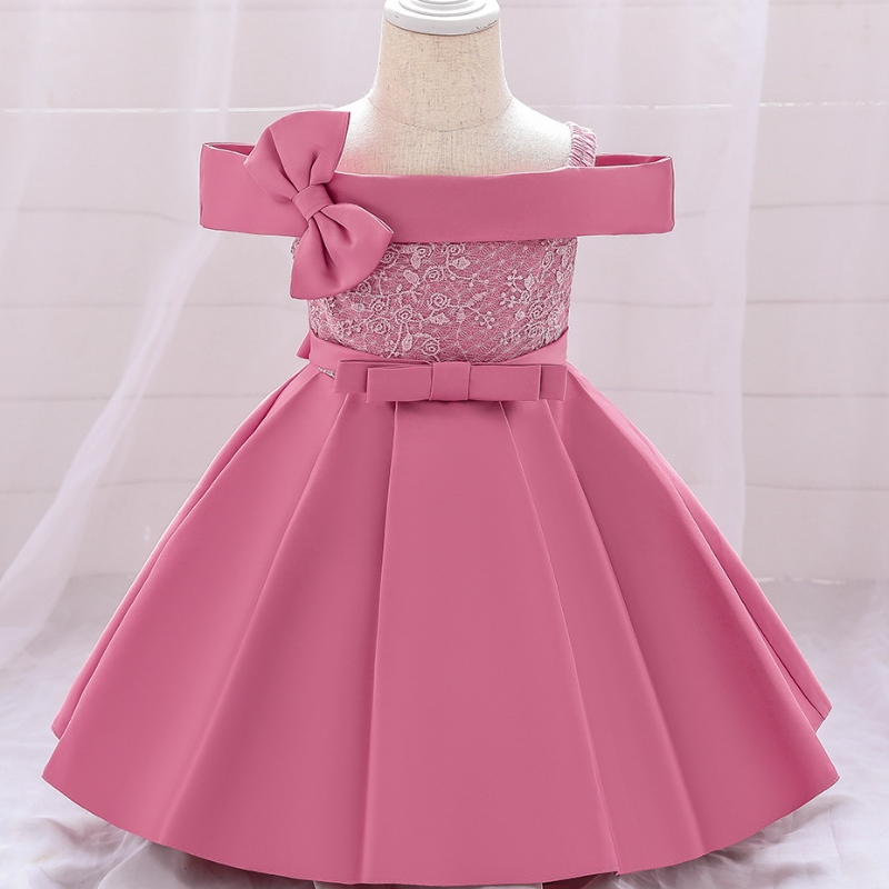 Vestido de princesa paraniños Vestido deniña paraniñas de encaje de un hombro Vestido de fiesta paraniños.