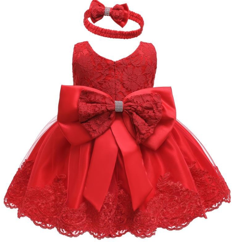Vestido de fiesta de cumpleaños de Amazon Baby Bown Tutu Dress Lace Prince Vestido con banda para el cabello