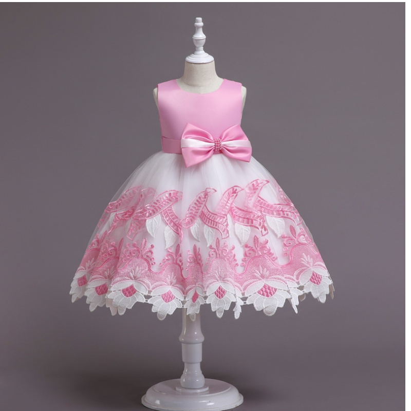 Vestido denovia deniña de las flores Hilo esponjoso Vestido princesa de estilo occidental Caderas de piano