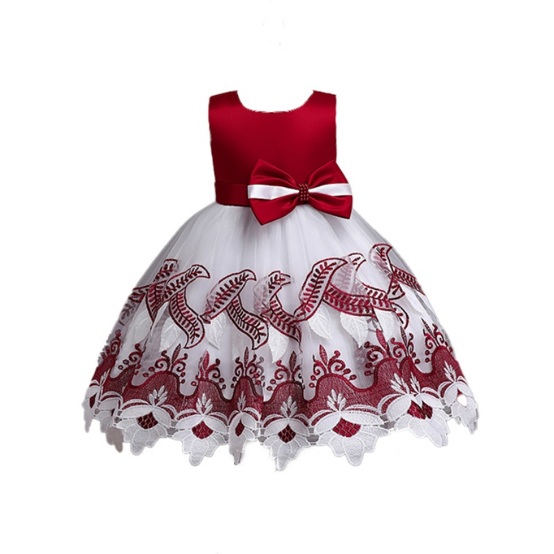 Vestido denovia deniña de las flores Hilo esponjoso Vestido princesa de estilo occidental Caderas de piano