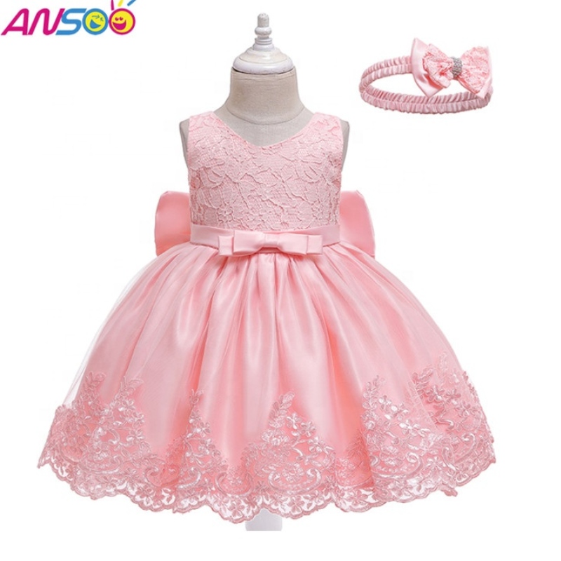 Baige Baby Girl Clothing Ball Ball Vestina Princesa Inglaterra Cumpleaños formales Bautismo Fiesta de la Fiesta de las Niños Flores Vestidos con arco grande