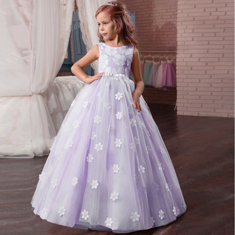 Vestido de fiesta de cumpleaños de Navidad Vestido de boda de flores Vestidos paraniños formales paraniñas ropa adolescente 6 14 años