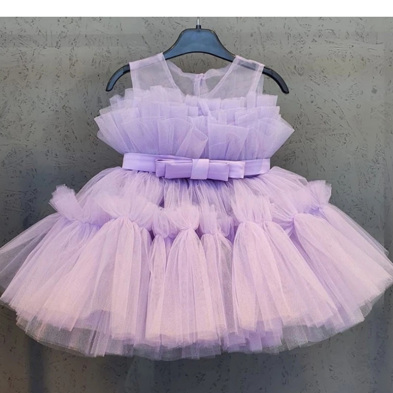 Vestidos de fiesta de princesa deniñas para bebés para cumpleaños Tulle Tulle Niños Boda Vista de boda