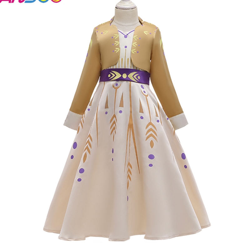 Ansoo Niños másnuevos Celebridades ropa Princesa Anna Usar vestidos de Halloween paraniñas