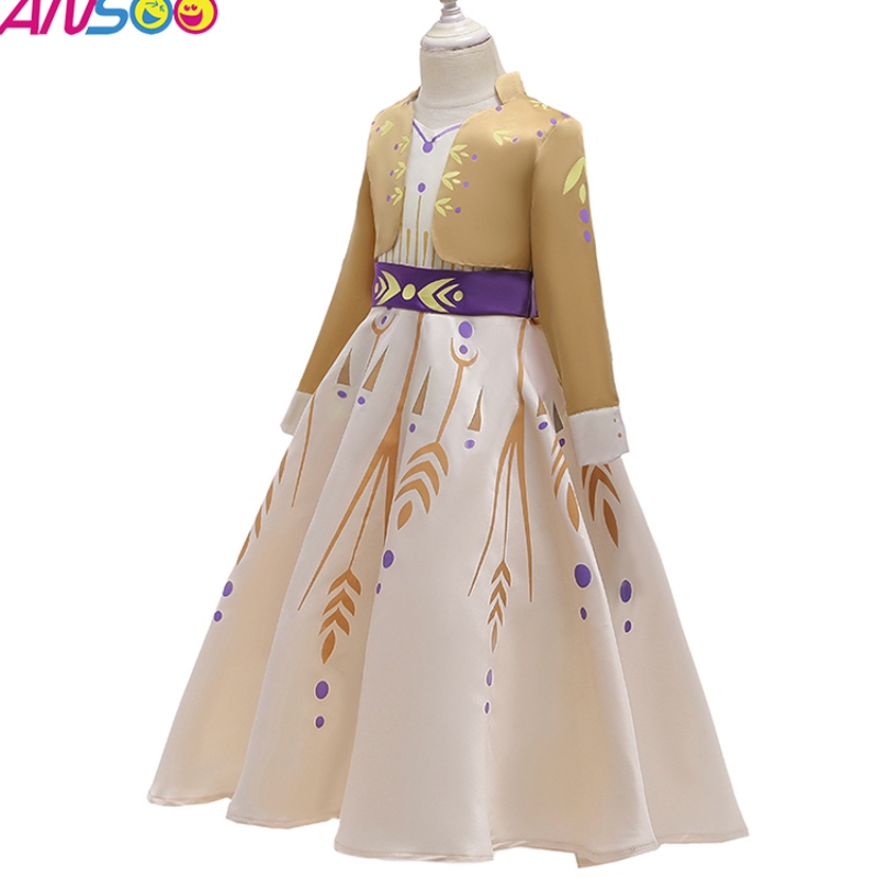 Ansoo Niños másnuevos Celebridades ropa Princesa Anna Usar vestidos de Halloween paraniñas