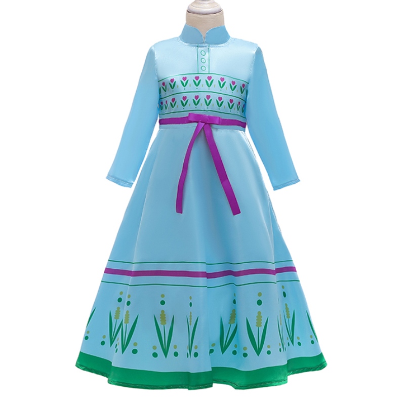 Ropa paraniños disfraces de Halloweenniñasniños Anna Princess Elsa Blue Verde Vestido paraniñas