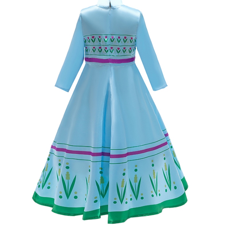 Ropa paraniños disfraces de Halloweenniñasniños Anna Princess Elsa Blue Verde Vestido paraniñas