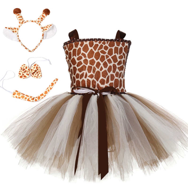 Talla grande dulce 1 año 6 año 12 añosniña tutu tutu vestido animal rendimiento jirafa vestido