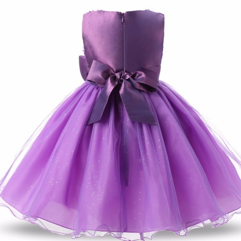 Girls Lace Flower Princess Dress Kids Boda Cumpleaños Elegante Destino Vestido de fiesta Adolescente Cortura de la adolescencia