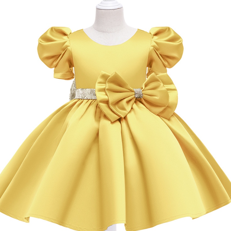 Venta caliente Baby Girl Birthday Vestido Bow Flower Performance Princess Girls Vestidos paraniños paraniños paraniños