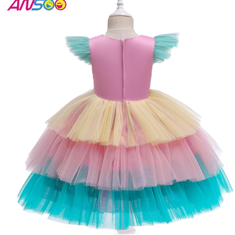 Ansoo Luxury Mermaid Scales Ballet Tutu Niñas Niñas Sequine Princesa Princesa Halloween Cosplay vestidos paraniña