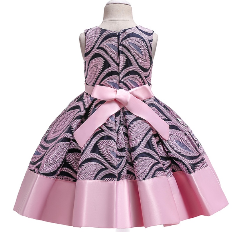 Ansoo elegante estilo mediterráneo Satin Girl Dress Ceremonía de apertura de losniños use Vestidos deniñas de patrón retro paraniña paraniña