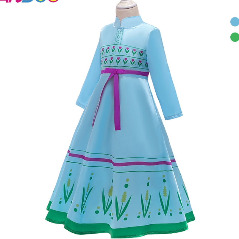 Ansso Anna Elsa Princess Disfraces paraniños Halloween Christmas Party Cosplay Snow Queen Dresses Fantasía de las chicas Vestido deams de copas denieve