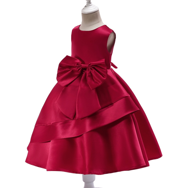 Girl Princess Dress Red Party Dress Children \\ S DRESS DE REGRESENTA DE GIRLAS