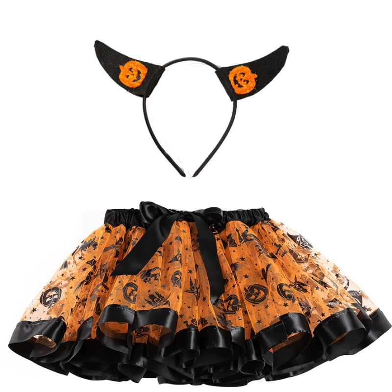 Dorado alas de lunares de lunares de lunares Halloween chicas tutu skir