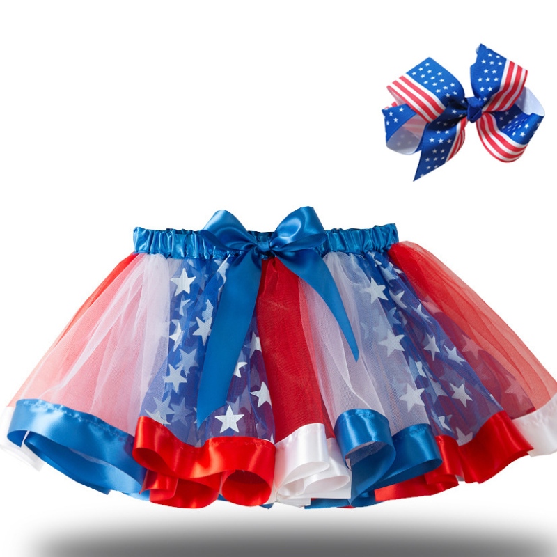 2022 Star Flag Skirt Mesh Tutu Skirt Halloween Tutu Tutu Tutume paraniñas