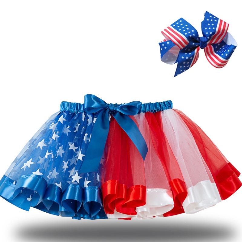 2022 Star Flag Skirt Mesh Tutu Skirt Halloween Tutu Tutu Tutume paraniñas