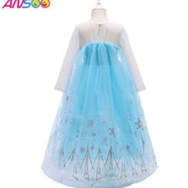 Ansoo 2022 Girls Elsa Princess Dress Disfraz para la fiesta de cumpleaños Vestido de cosplay de Halloween Fancy Halloween