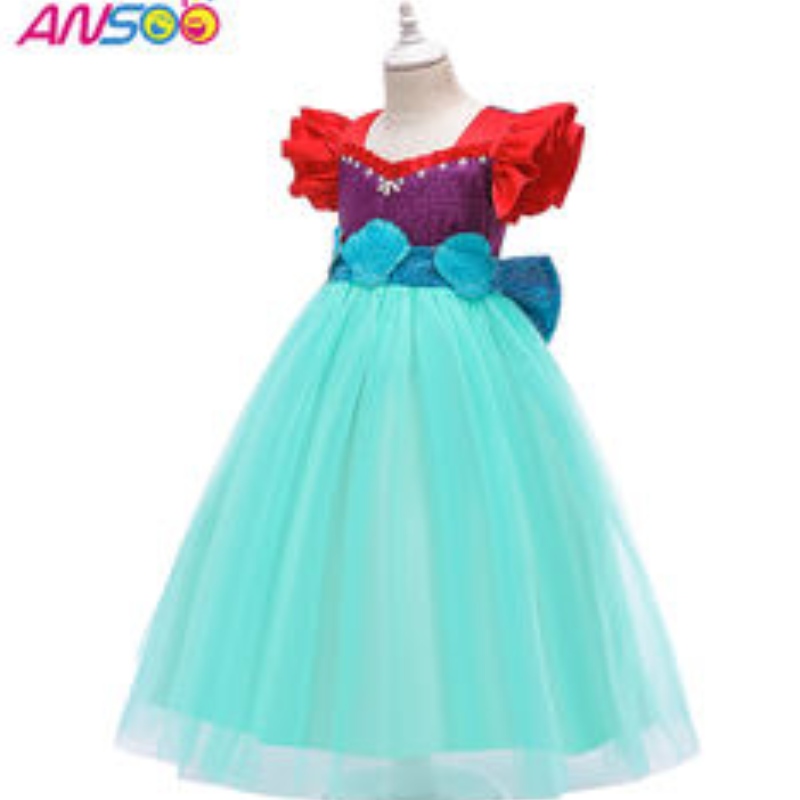 Ansoo 2021 OEM/odm Girl Mermaid Vestido de cumpleaños Fiesta de bodas Vestidos de princesas