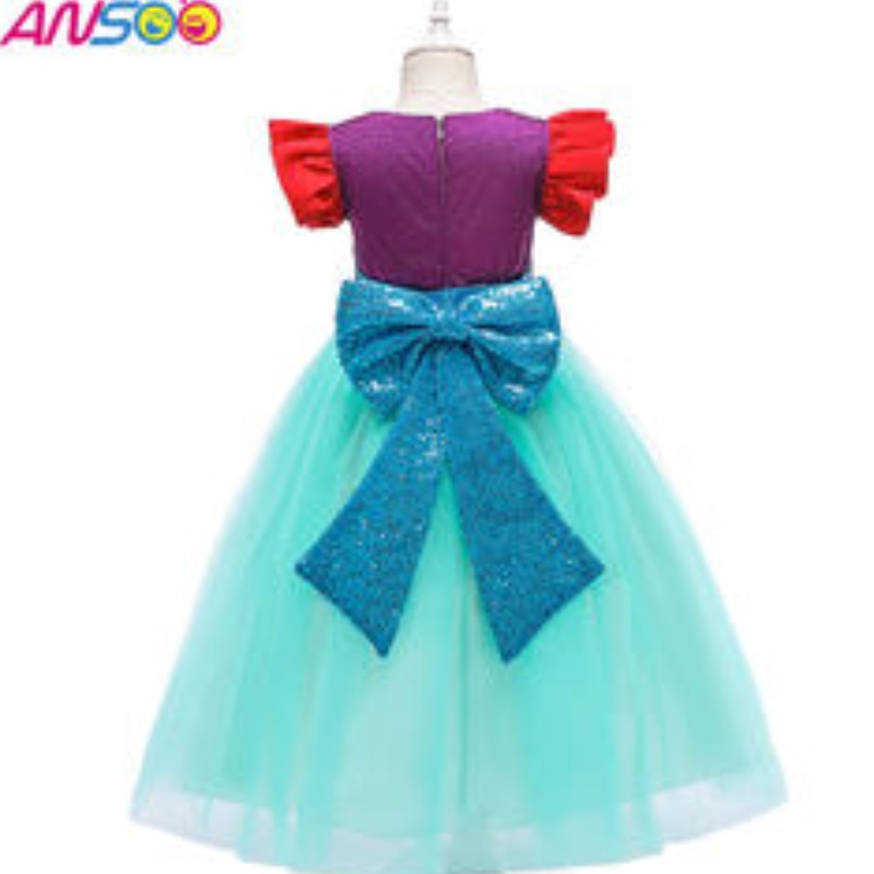 Ansoo 2021 OEM/odm Girl Mermaid Vestido de cumpleaños Fiesta de bodas Vestidos de princesas