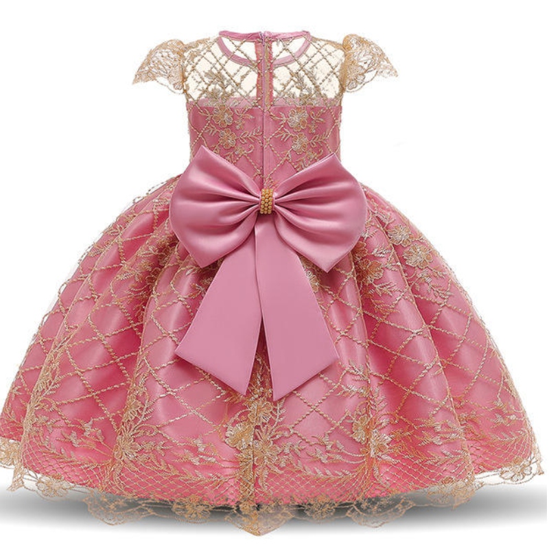 Vestido de princesa de verano Little Flower Girl Party Vestido denovia de estilo occidental