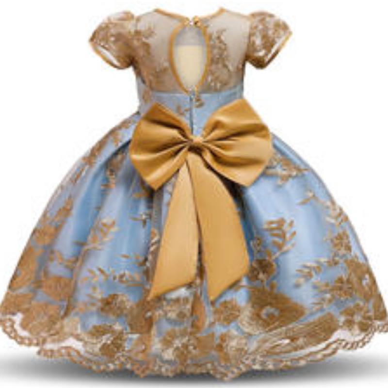 Vestido de princesa de verano Little Flower Girl Party Vestido denovia de estilo occidental